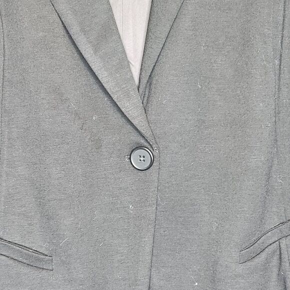 4X 26W Torrid Black Cupro Blazer Knit Stretch Lined Button Close Caterpillar Sle - Picture 4 of 8